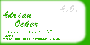 adrian ocker business card